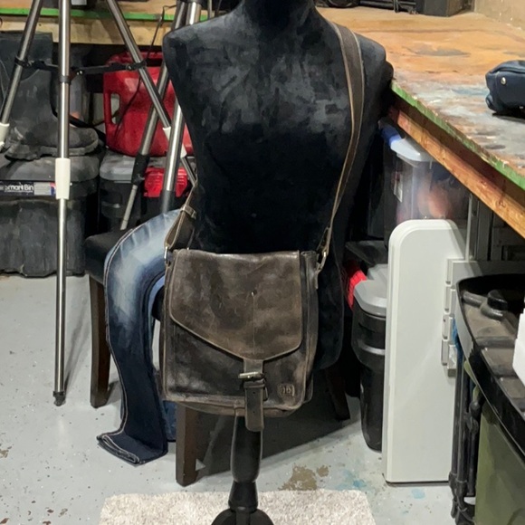 Bed Stu Dark Brown Leather Messenger Bag - Picture 1 of 5